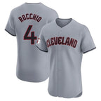 Cleveland Guardians #4 Brayan Rocchio Player Gray Road Limited Elite Home Stitched Baseball Jersey