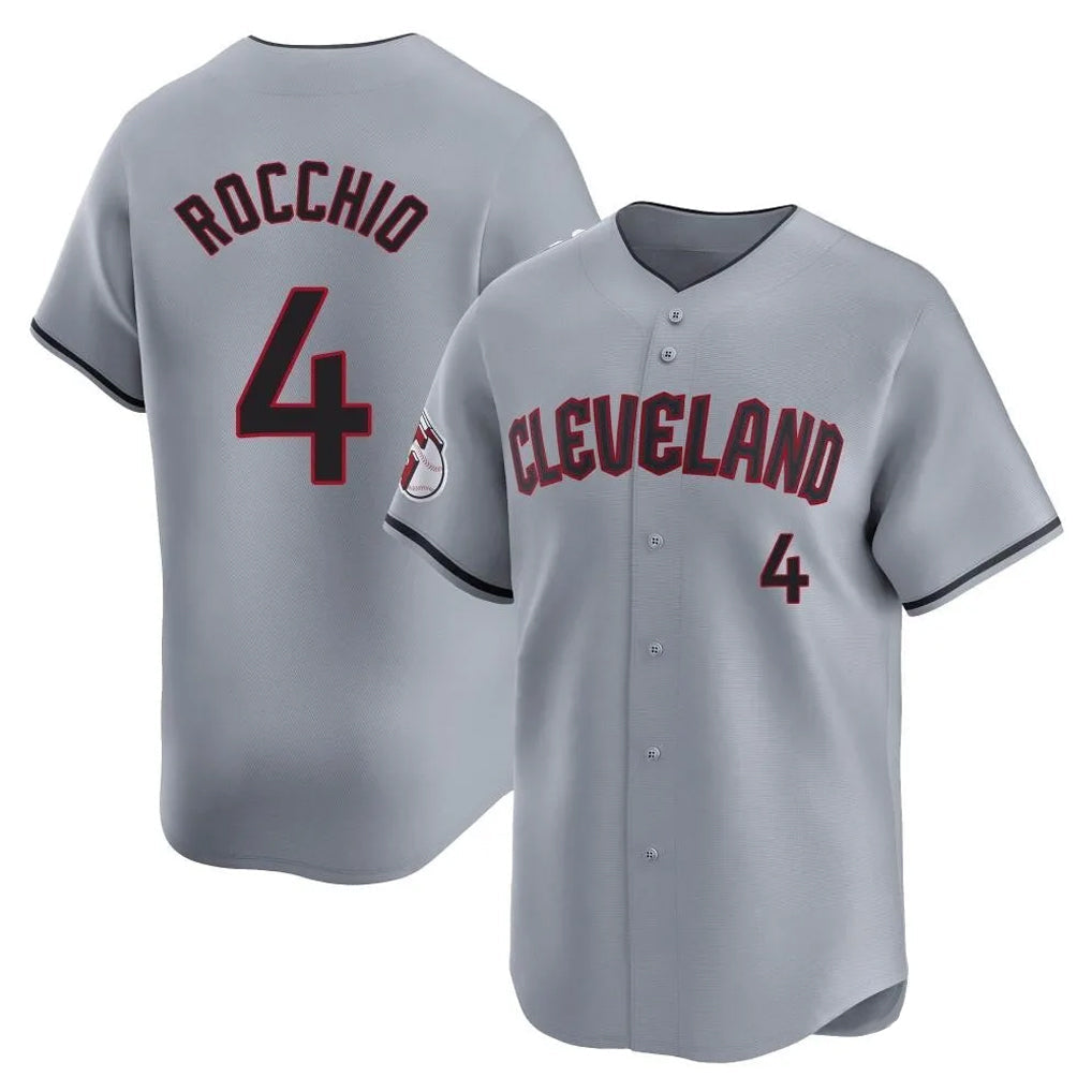 Cleveland Guardians #4 Brayan Rocchio Player Gray Road Limited Home Stitched Baseball Jersey