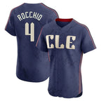 Cleveland Guardians #4 Brayan Rocchio Player Navy City Connect Limited Elite Home Stitched Baseball Jersey