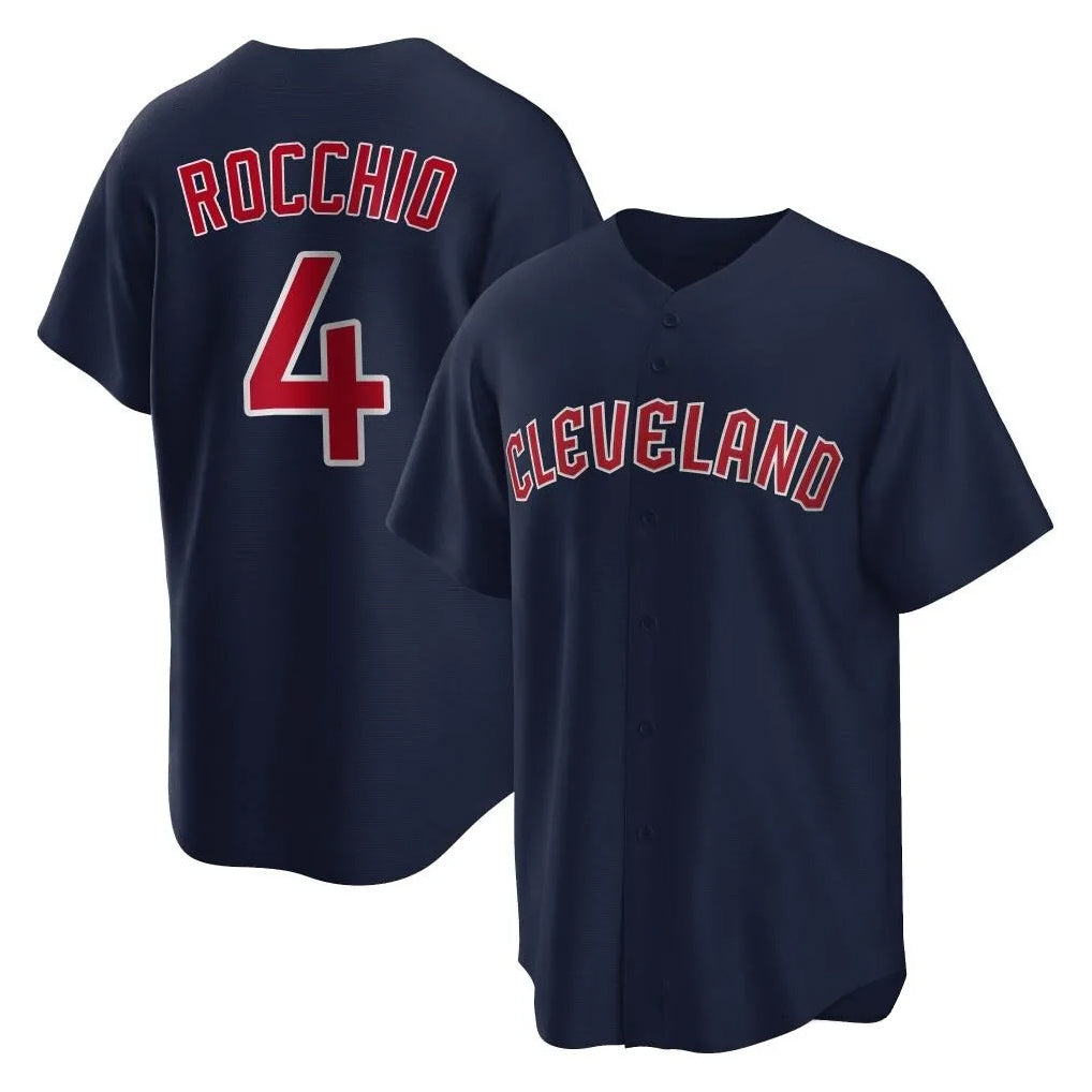 Cleveland Guardians #4 Brayan Rocchio Player Navy Game Home Stitched Baseball Jersey