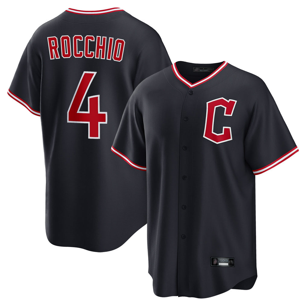 Cleveland Guardians #4 Brayan Rocchio Player Navy Home Game Stitched Baseball Jersey