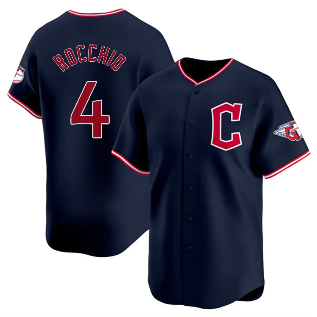 Cleveland Guardians #4 Brayan Rocchio Player Navy Limited Home Stitched Baseball Jersey