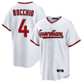 Cleveland Guardians #4 Brayan Rocchio Player White Game Home Stitched Baseball Jersey