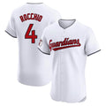 Cleveland Guardians #4 Brayan Rocchio Player White Limited Elite Home Stitched Baseball Jersey