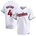 Cleveland Guardians #4 Brayan Rocchio Player White Limited Home Stitched Baseball Jersey