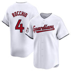 Cleveland Guardians #4 Brayan Rocchio Player White Limited Home Stitched Baseball Jersey