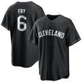 Cleveland Guardians #6 David Fry Player Black Home Game Stitched Baseball Jersey