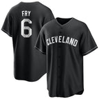Cleveland Guardians #6 David Fry Player Black Home Game Stitched Baseball Jersey