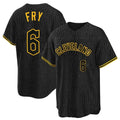 Cleveland Guardians #6 David Fry Player Black Snake Skin City Home Game Stitched Baseball Jersey
