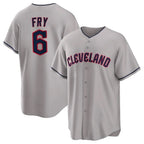 Cleveland Guardians #6 David Fry Player Gray Game Home Stitched Baseball Jersey