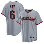 Cleveland Guardians #6 David Fry Player Gray Home Game Stitched Baseball Jersey