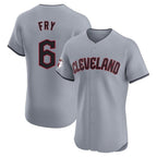 Cleveland Guardians #6 David Fry Player Gray Road Limited Elite Home Stitched Baseball Jersey