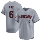 Cleveland Guardians #6 David Fry Player Gray Road Limited Home Stitched Baseball Jersey