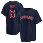 Cleveland Guardians #6 David Fry Player Navy Game Home Stitched Baseball Jersey