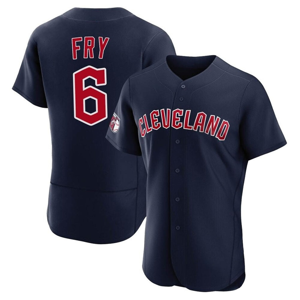 Cleveland Guardians #6 David Fry Player Navy Limited Elite Home Stitched Baseball Jersey