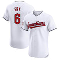 Cleveland Guardians #6 David Fry Player White Limited Elite Home Stitched Baseball Jersey
