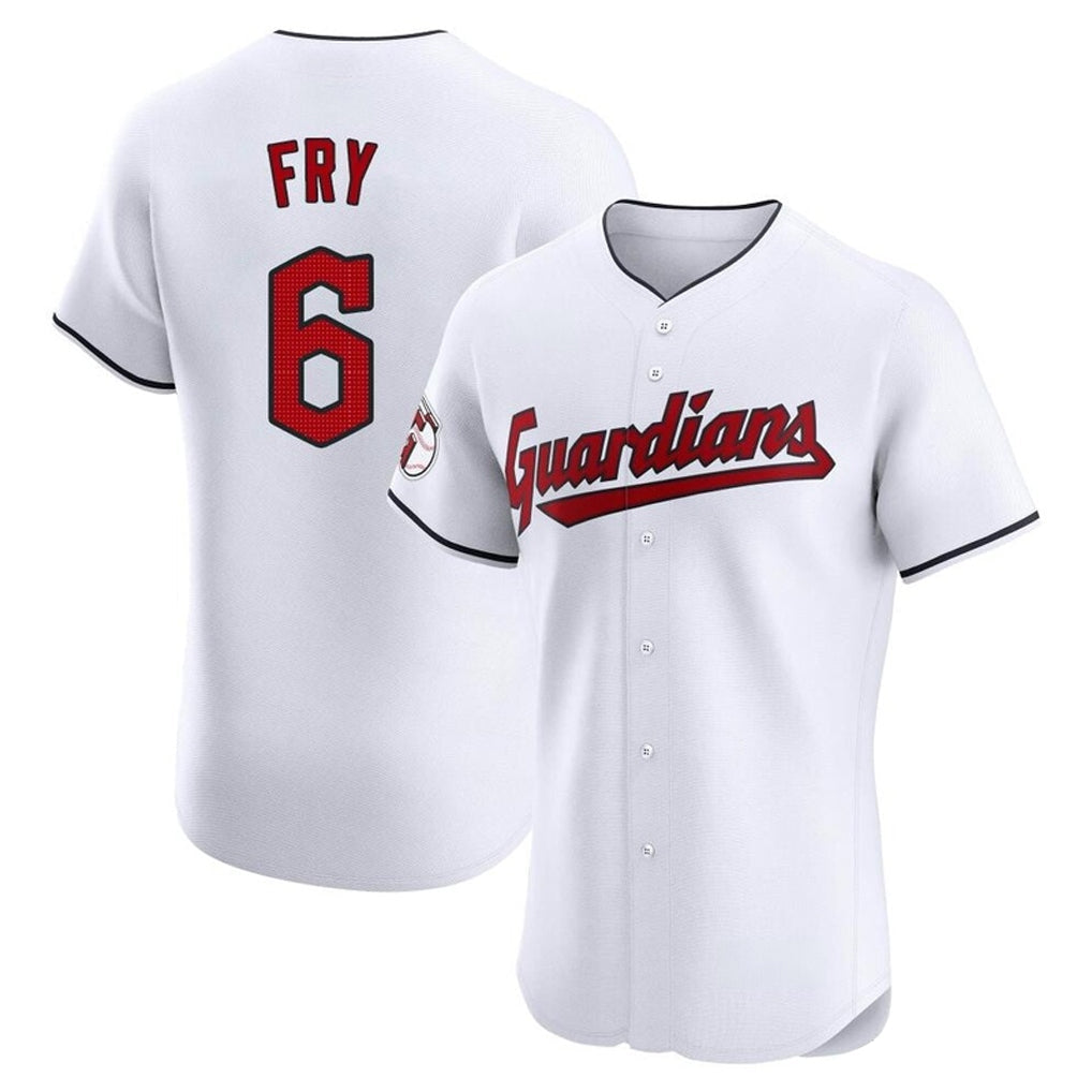 Cleveland Guardians #6 David Fry Player White Limited Elite Home Stitched Baseball Jersey