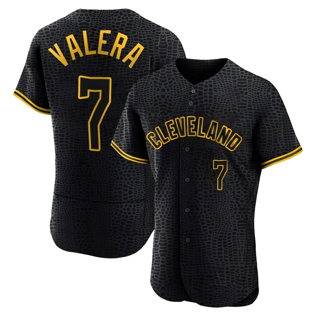 Cleveland Guardians #7 George Valera Player Black Snake Skin City Limited Elite Home Stitched Baseball Jersey