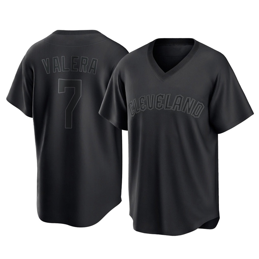 Cleveland Guardians #7 George Valera Player Black Home Game Stitched Baseball Jersey