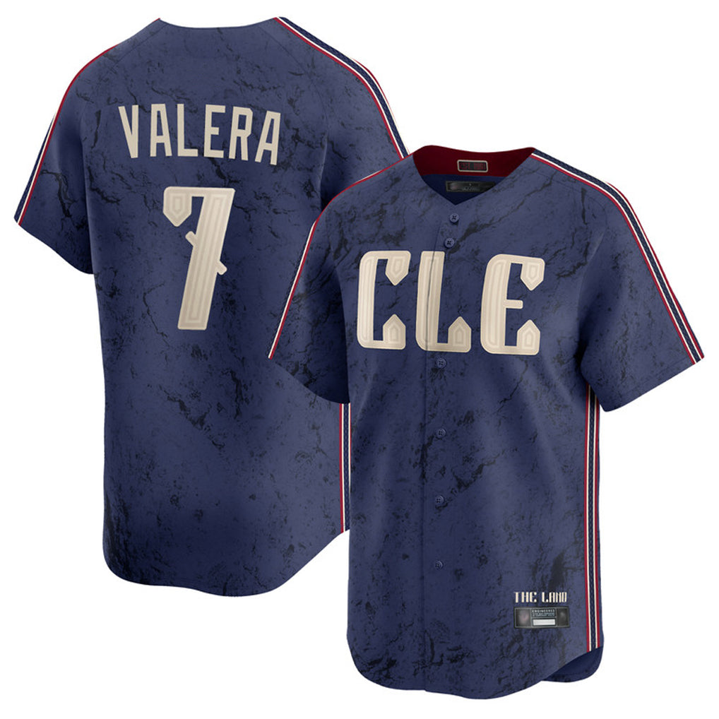 Cleveland Guardians #7 George Valera Player Navy City Connect Limited Home Stitched Baseball Jersey