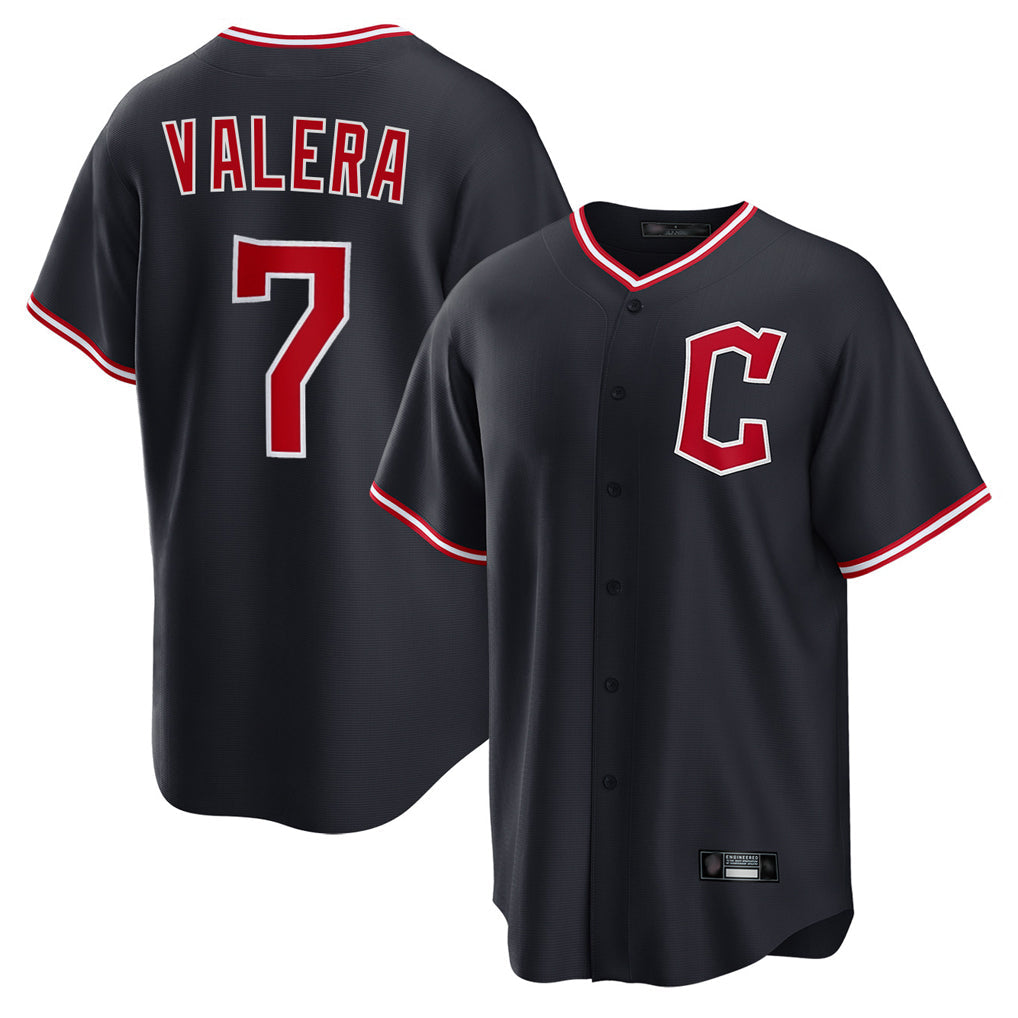 Cleveland Guardians #7 George Valera Player Navy Home Game Stitched Baseball Jersey