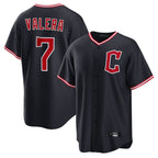 Cleveland Guardians #7 George Valera Player Navy Home Game Stitched Baseball Jersey
