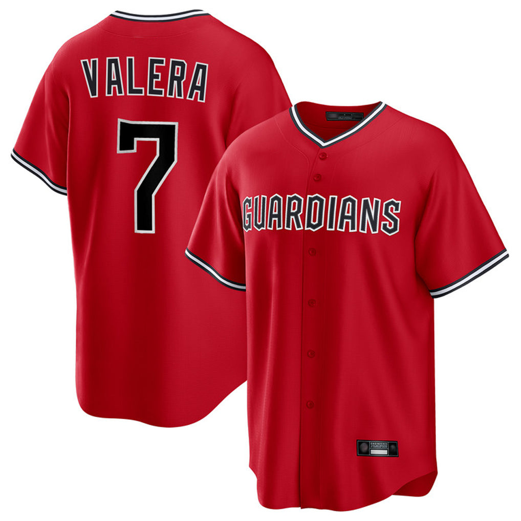 Cleveland Guardians #7 George Valera Player Red Home Game Stitched Baseball Jersey