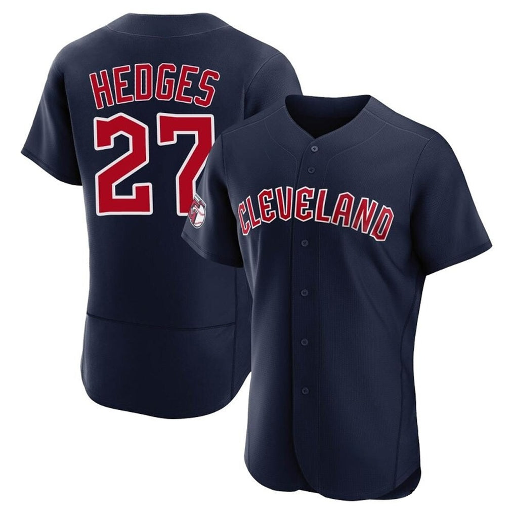 Cleveland Guardians #27 Austin Hedges Player Navy Limited Elite Home Stitched Baseball Jersey