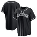 Colorado Rockies Blank Black Out Stitched Baseball Jersey