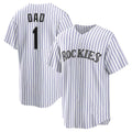 Colorado Rockies White #1 Dad Home Replica Baseball Jersey