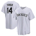 Colorado Rockies #14 Ezequiel Tovar White Home Replica Baseball Jersey