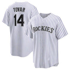 Colorado Rockies #14 Ezequiel Tovar White Home Replica Baseball Jersey