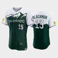 Colorado Rockies #19 Charlie Blackmon 2022 Green City Connect Flex Base Stitched Baseball Jersey