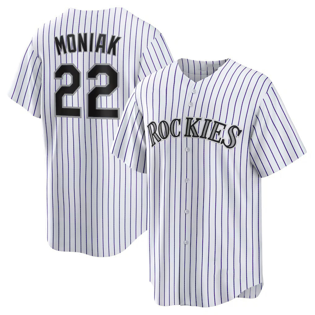Colorado Rockies #22 Mickey Moniak White Home Replica Baseball Jersey