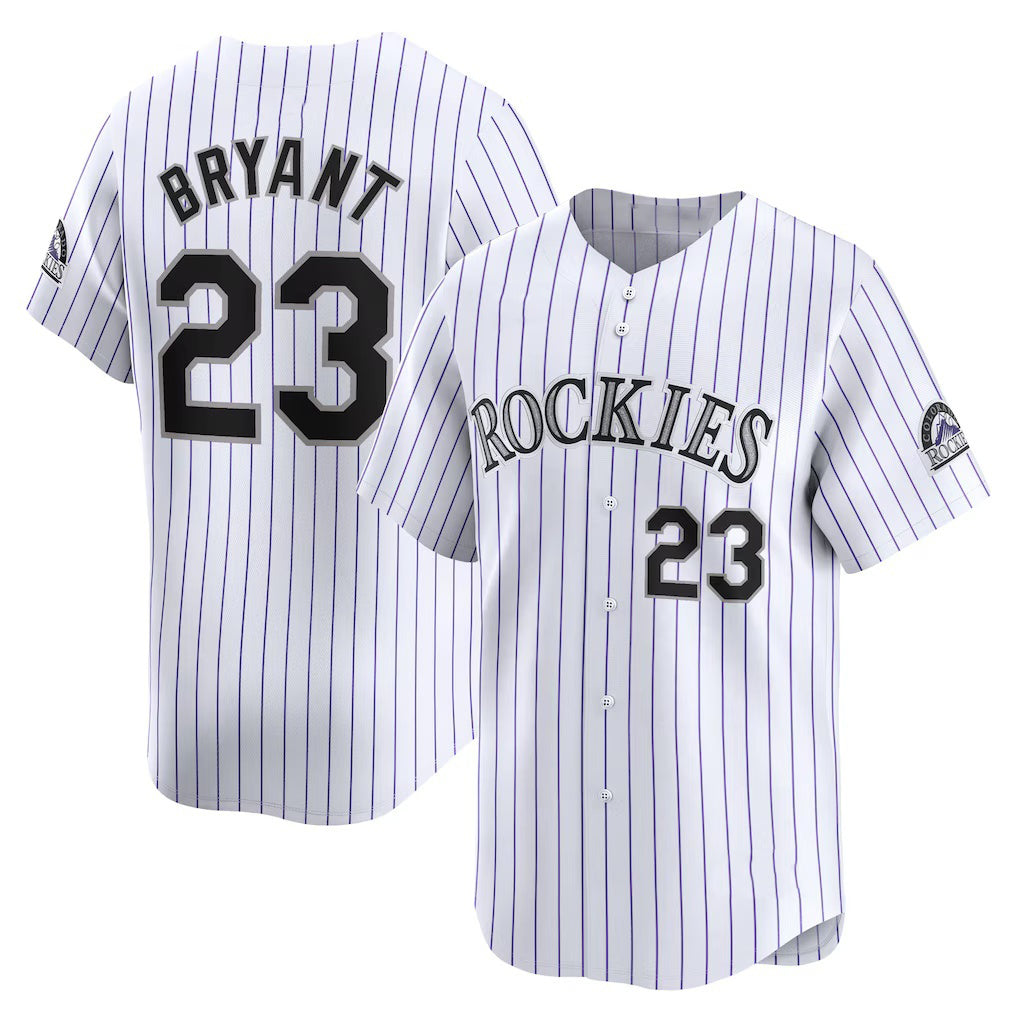 Colorado Rockies #23 Kris Bryant White Home Limited Player Baseball Jersey