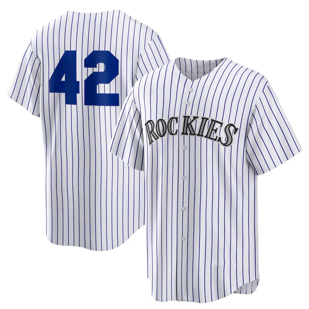 Colorado Rockies #42 Jackie Robinson White Home 2025 Day Replica Baseball Jersey