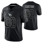 Custom A.Cardinals ACTIVE PLAYER Black Reflective Limited Stitched Football American Jersey