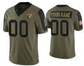 Custom A.Cardinals Olive ACTIVE PLAYER 2021 Salute To Service Limited Stitched Football American Jersey