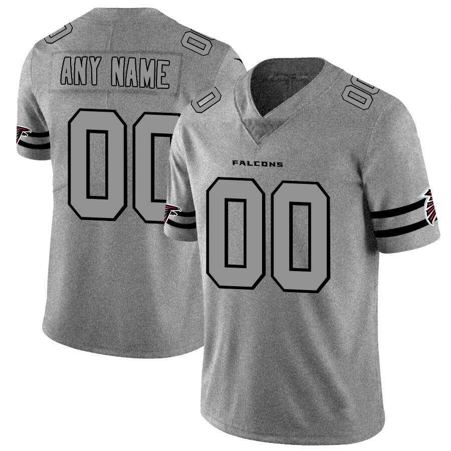 Custom A.Falcons 2019 Gray Gridiron Gray Vapor Untouchable Limited Stitched Football American Jersey