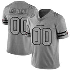 Custom A.Falcons 2019 Gray Gridiron Gray Vapor Untouchable Limited Stitched Football American Jersey