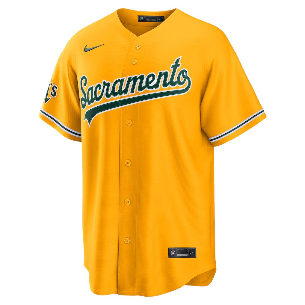 Custom Athletics Gold Alternate Stadium Stitched Jersey 2026 New Sacramento A's Jerseys