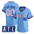 Custom Atlanta Braves Powder Blue 2026 City Connect Stadium Baseball Jersey