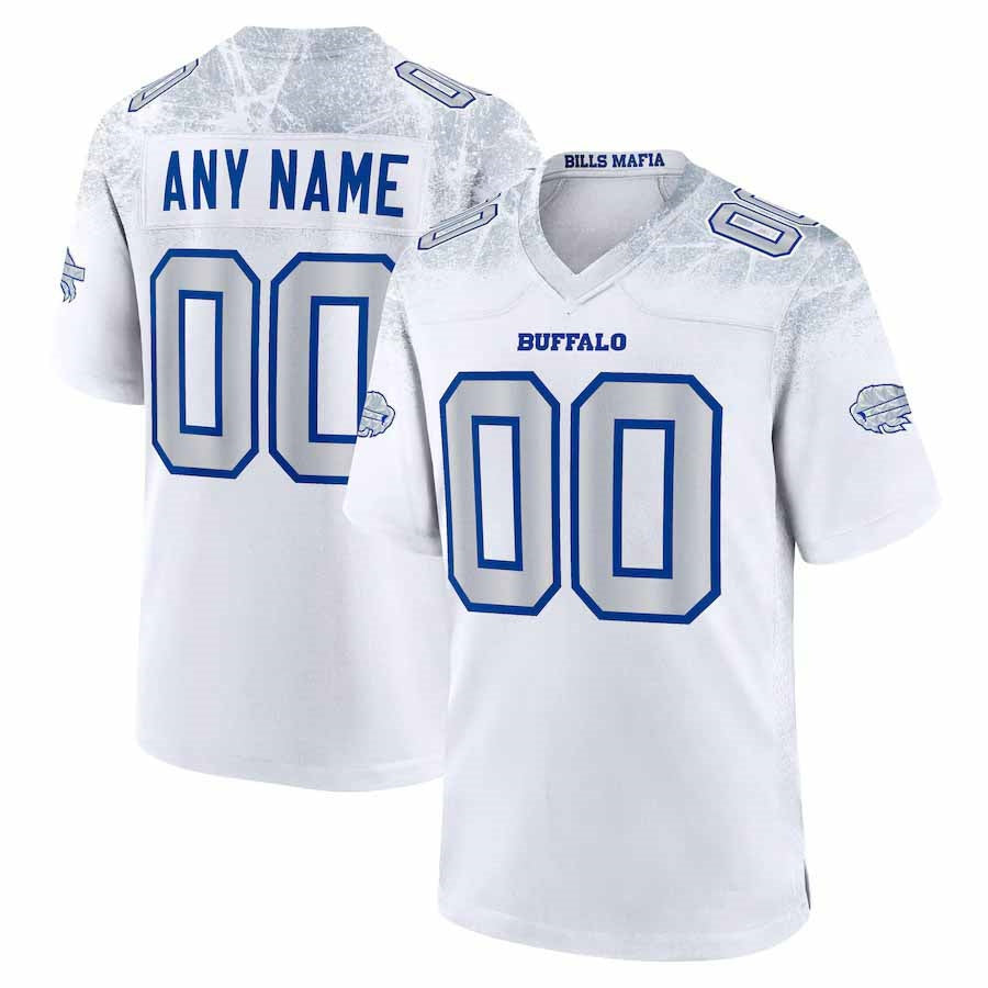 Custom B.Bills 2025 Rivalries Collection Game Jersey - White