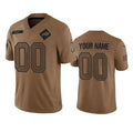 Custom B.Bills Active Player 2023 Brown Salute To Service Limited Stitched Football American Jersey