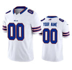 Custom B.Bills Active Player White 2023 F.U.S.E. Vapor Untouchable Limited Stitched Football American Jersey