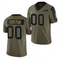 Custom B.Bills Olive ACTIVE PLAYER 2021 Salute To Service Limited Stitched Football American Jersey
