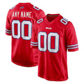 Custom B.Bills Red Alternate Game Stitched Football American Jersey