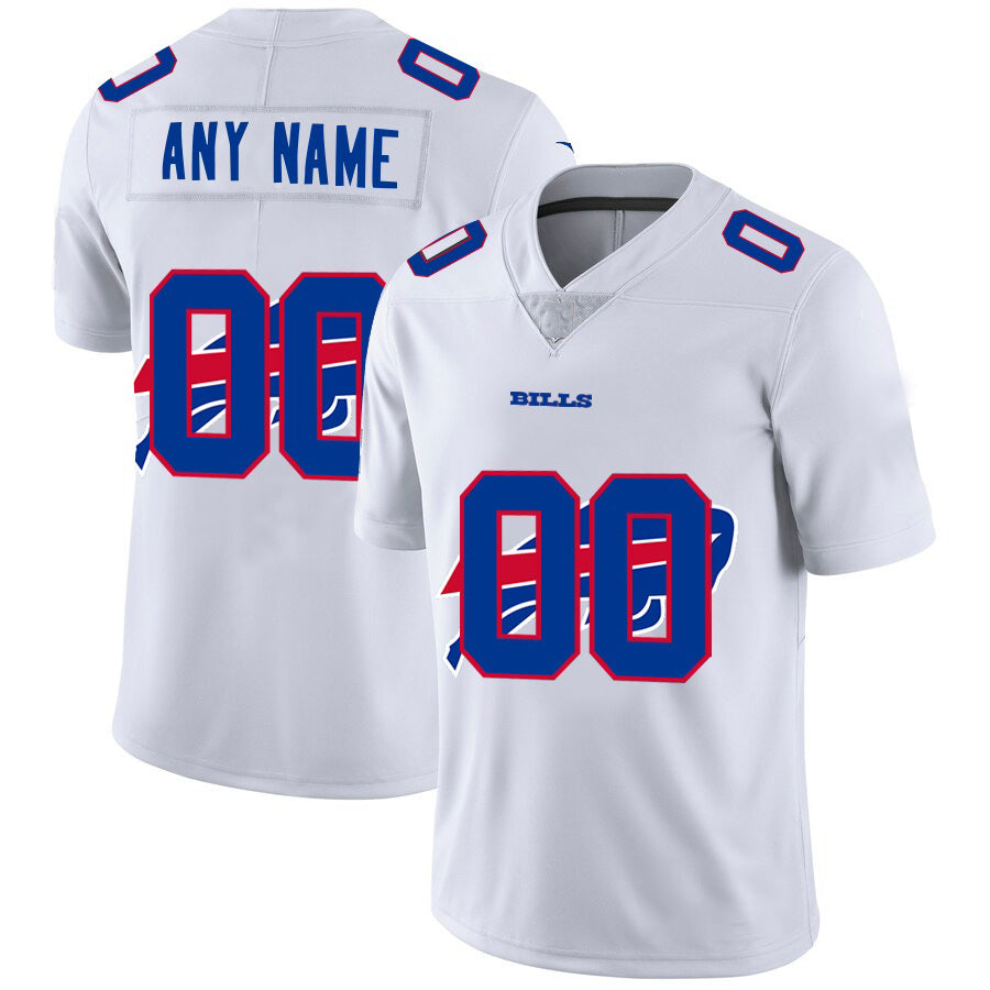 Custom B.Bills White Team Big Logo Vapor Untouchable Limited Stitched Football American Jersey
