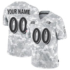 Custom B.Ravens Active Player 2024 F.U.S.E Arctic Camo Salute To Service Limited Stitched Football American Jersey