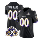 Custom B.Ravens Active Player Black 2023 F.U.S.E With Patch Throwback Vapor Limited Stitched Football American Jersey
